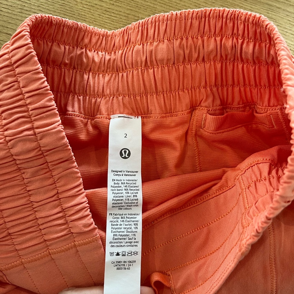 Lululemon Coral Athletic Shorts